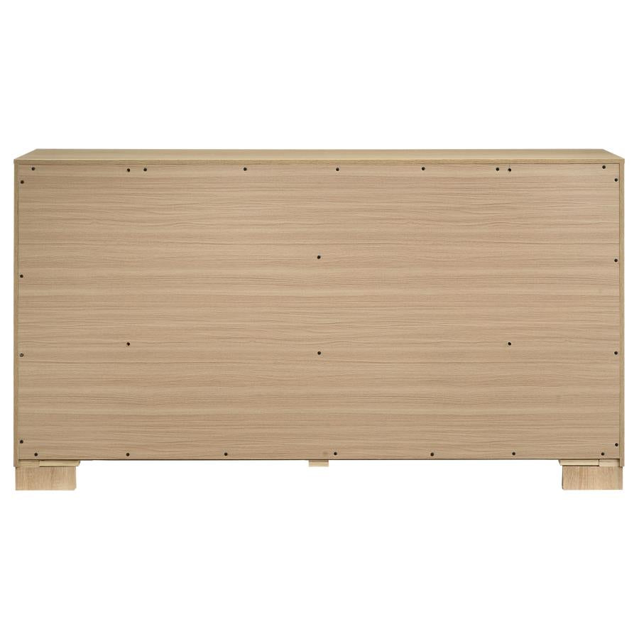 Home & Sleep Outlet - Arielle 6-drawer Bedroom Dresser Cabinet Light Oak