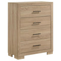 Home & Sleep Outlet - Arielle 4-drawer Bedroom Chest of Drawers Light Oak