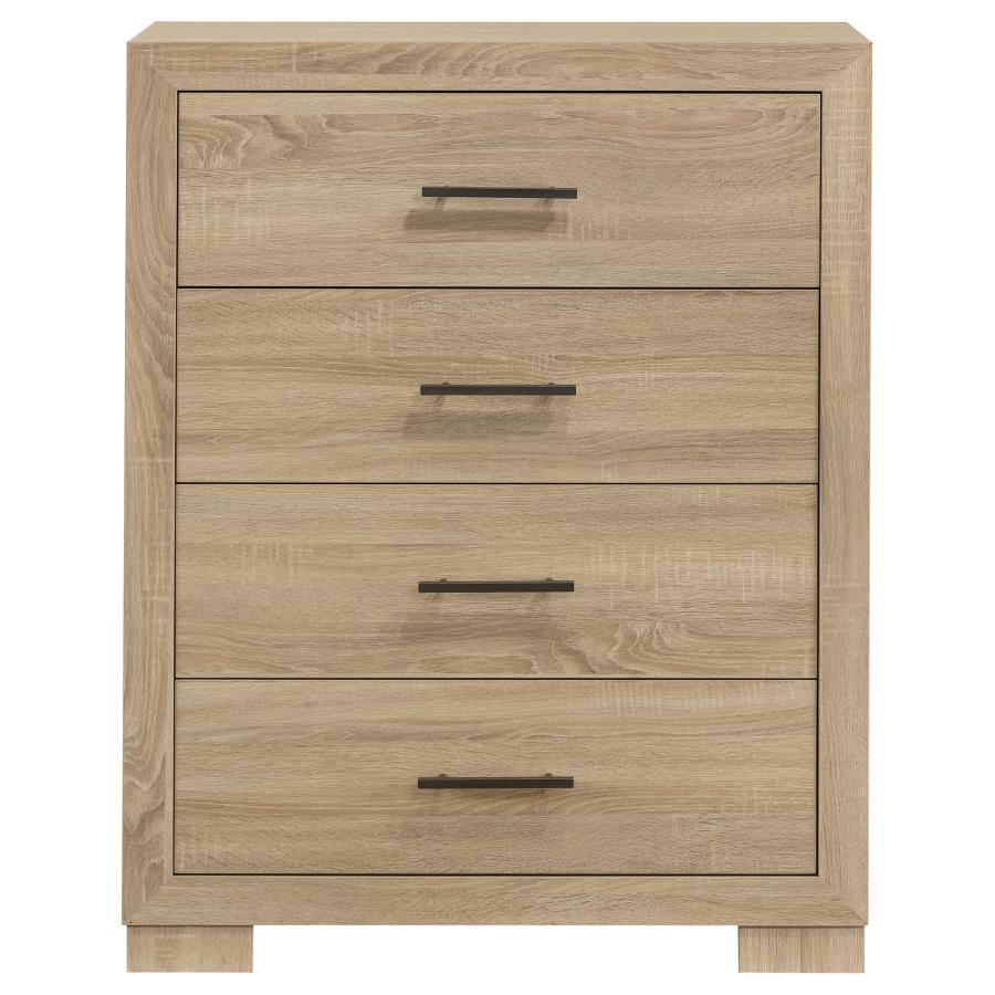 Home & Sleep Outlet - Arielle 4-drawer Bedroom Chest of Drawers Light Oak