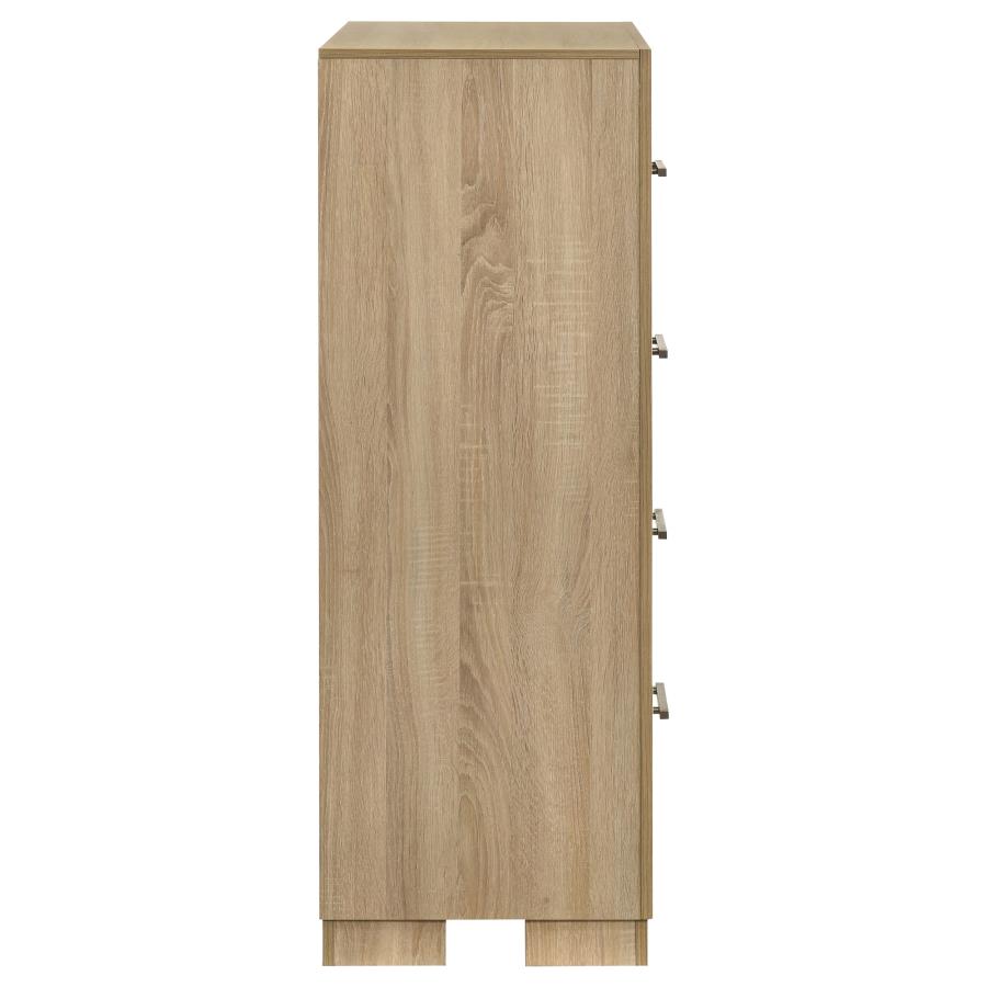 Home & Sleep Outlet - Arielle 4-drawer Bedroom Chest of Drawers Light Oak
