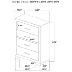 Home & Sleep Outlet - Arielle 4-drawer Bedroom Chest of Drawers Light Oak