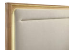 Home & Sleep Outlet - Leanne Eastern King LED Panel Bed Off White and Light Oak
