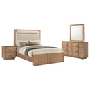 Leanne 4-piece Queen Bedroom Set Light Oak