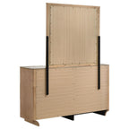 Home & Sleep Outlet - Leanne 6-drawer Sinter Stone Top Dresser and Mirror Light Oak