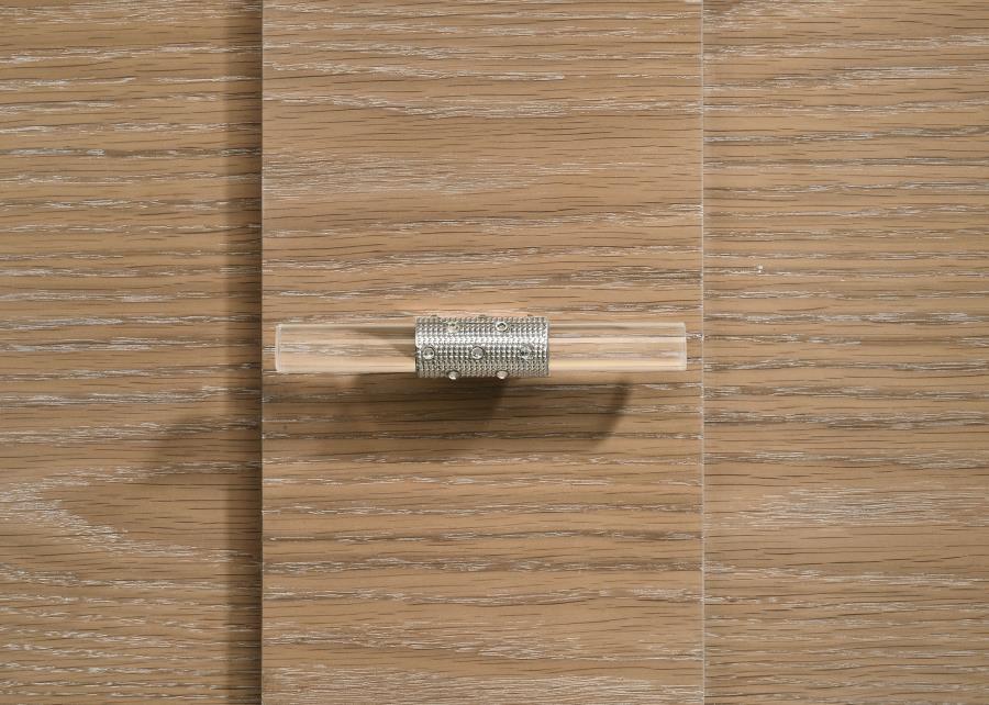 Home & Sleep Outlet - Leanne 6-drawer Sinter Stone Top Dresser and Mirror Light Oak