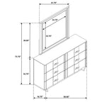 Home & Sleep Outlet - Leanne 6-drawer Sinter Stone Top Dresser and Mirror Light Oak