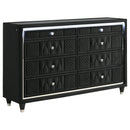 Lorient 5-piece Eastern King Bedroom Set Black
