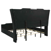 Lorient Eastern King LED Upholstered Bed Black