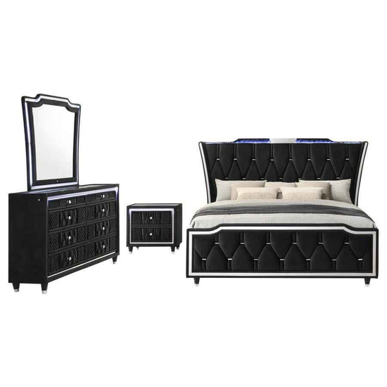 Lorient 4-piece California King Bedroom Set Black