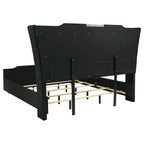 Home & Sleep Outlet - Lorient California King LED Upholstered Bed Black