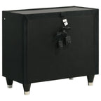 Home & Sleep Outlet - Lorient 2-drawer LED Nightstand with USB Black