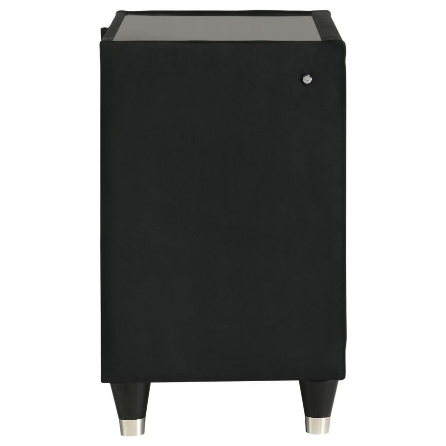 Home & Sleep Outlet - Lorient 2-drawer LED Nightstand with USB Black