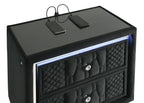 Home & Sleep Outlet - Lorient 2-drawer LED Nightstand with USB Black