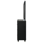 Home & Sleep Outlet - Lorient 8-drawer LED Flame Box Dresser and Mirror Black