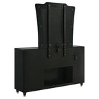 Home & Sleep Outlet - Lorient 8-drawer LED Flame Box Dresser and Mirror Black
