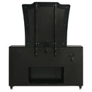 Lorient 8-drawer LED Flame Box Dresser and Mirror Black