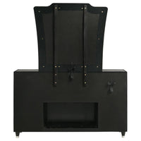 Lorient 8-drawer LED Flame Box Dresser and Mirror Black
