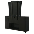 Home & Sleep Outlet - Lorient 8-drawer LED Flame Box Dresser and Mirror Black