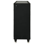 Home & Sleep Outlet - Lorient 8-drawer LED Bedroom Flame Box Dresser Black