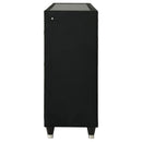 Lorient 8-drawer LED Bedroom Flame Box Dresser Black