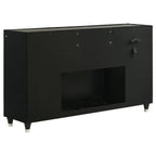 Home & Sleep Outlet - Lorient 8-drawer LED Bedroom Flame Box Dresser Black