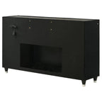 Home & Sleep Outlet - Lorient 8-drawer LED Bedroom Flame Box Dresser Black
