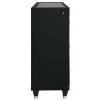 Lorient 8-drawer LED Bedroom Flame Box Dresser Black