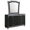 Home & Sleep Outlet - Lorient 8-drawer LED Dresser with Mirror Black