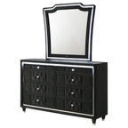Home & Sleep Outlet - Lorient 8-drawer LED Dresser with Mirror Black