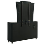 Home & Sleep Outlet - Lorient 8-drawer LED Dresser with Mirror Black
