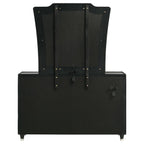Home & Sleep Outlet - Lorient 8-drawer LED Dresser with Mirror Black