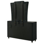 Home & Sleep Outlet - Lorient 8-drawer LED Dresser with Mirror Black