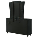 Lorient 8-drawer LED Dresser with Mirror Black
