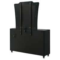 Lorient 8-drawer LED Dresser with Mirror Black