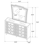 Home & Sleep Outlet - Lorient 8-drawer LED Dresser with Mirror Black