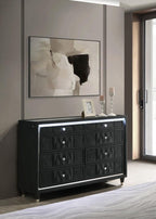 Home & Sleep Outlet - Lorient 8-drawer LED Bedroom Dresser Cabinet Black
