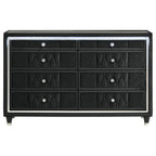 Home & Sleep Outlet - Lorient 8-drawer LED Bedroom Dresser Cabinet Black