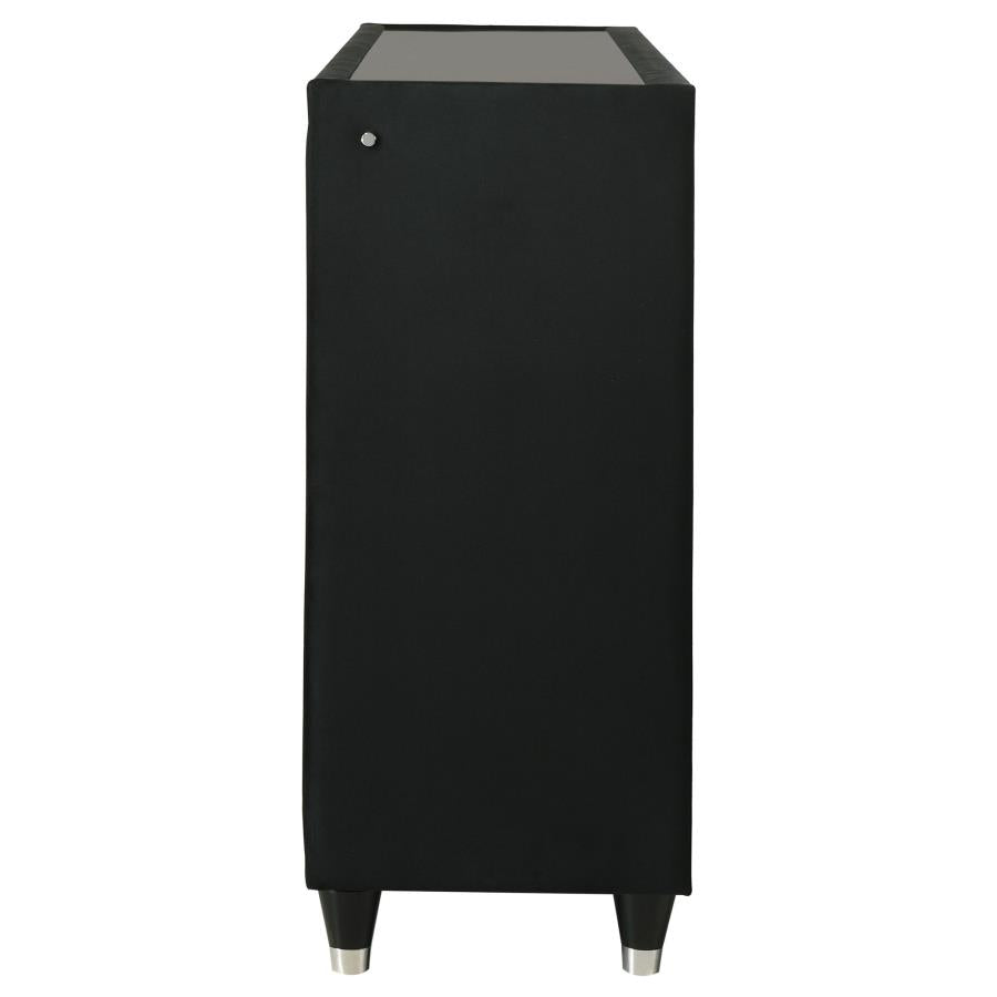 Home & Sleep Outlet - Lorient 8-drawer LED Bedroom Dresser Cabinet Black