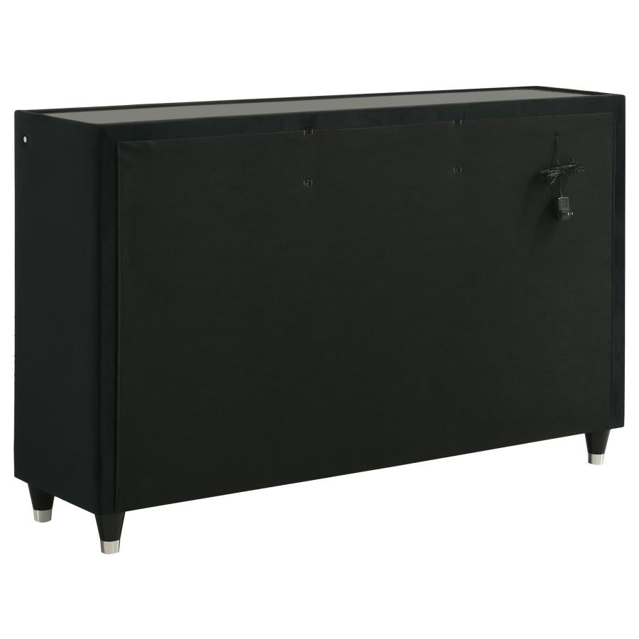 Home & Sleep Outlet - Lorient 8-drawer LED Bedroom Dresser Cabinet Black