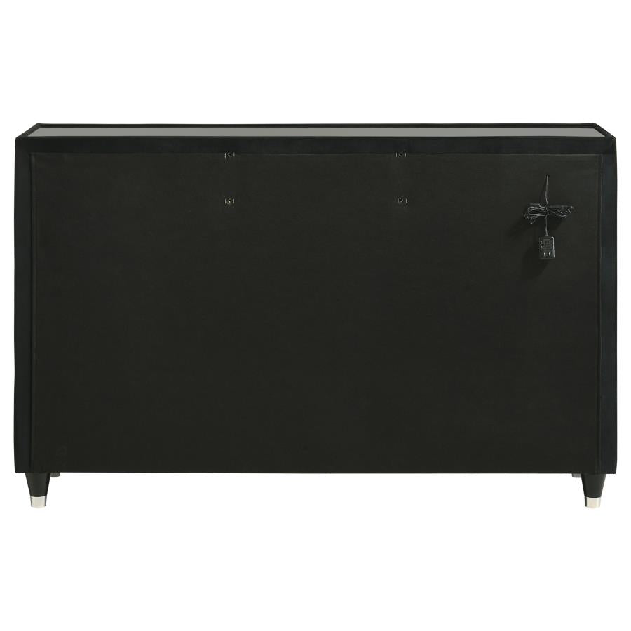 Home & Sleep Outlet - Lorient 8-drawer LED Bedroom Dresser Cabinet Black