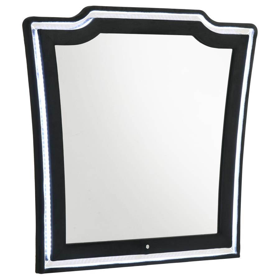 Home & Sleep Outlet - Lorient LED Dresser Mirror Black