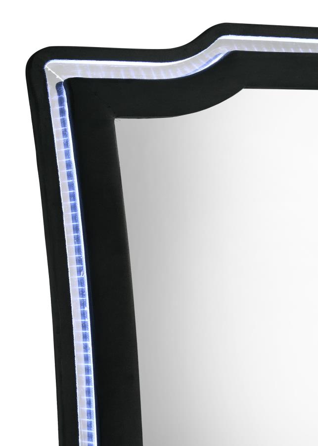 Home & Sleep Outlet - Lorient LED Dresser Mirror Black