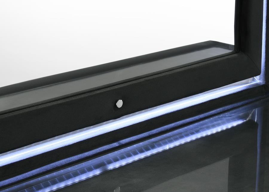 Home & Sleep Outlet - Lorient LED Dresser Mirror Black