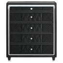 Lorient 5-drawer LED Chest of Drawers Black