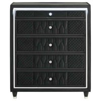 Lorient 5-drawer LED Chest of Drawers Black