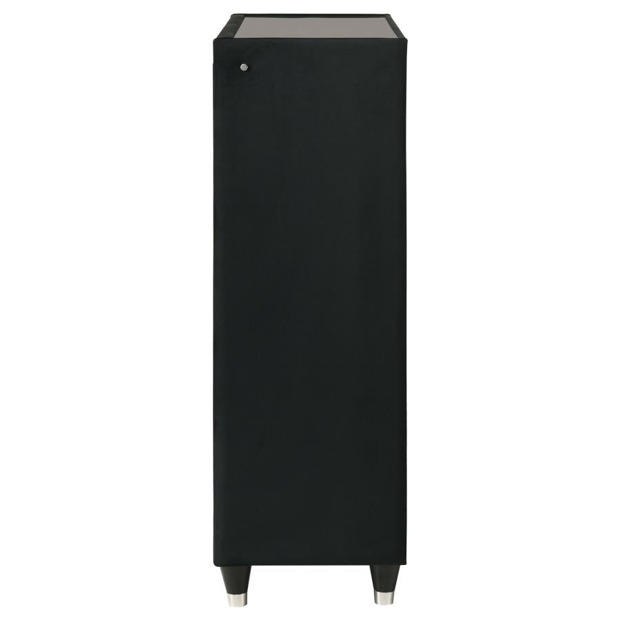 Home & Sleep Outlet - Lorient 5-drawer LED Chest of Drawers Black