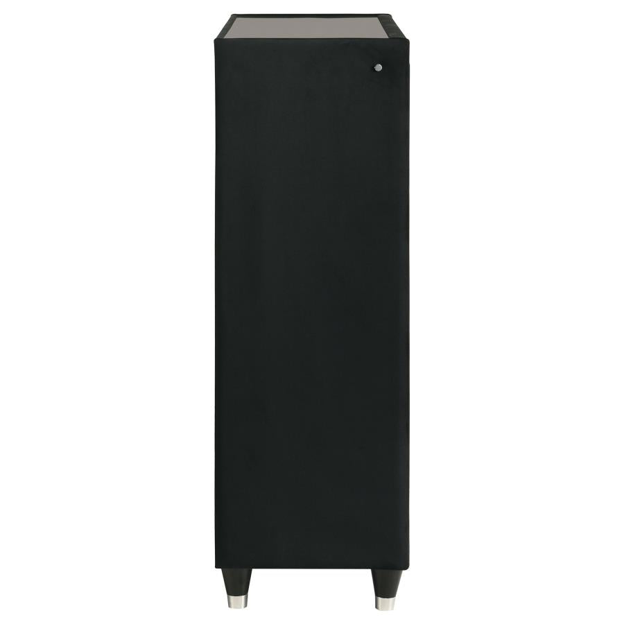 Home & Sleep Outlet - Lorient 5-drawer LED Chest of Drawers Black