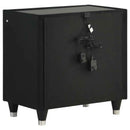 Ravenne 5-piece Velvet Upholstered Eastern King LED Bedroom Set Black