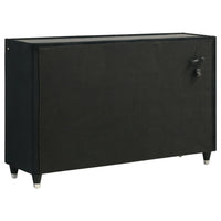 Ravenne 5-piece Velvet Upholstered Eastern King LED Bedroom Set Black