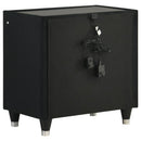 Ravenne 4-piece Velvet Upholstered California King LED Bedroom Set Black